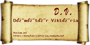 Dömötör Viktória névjegykártya